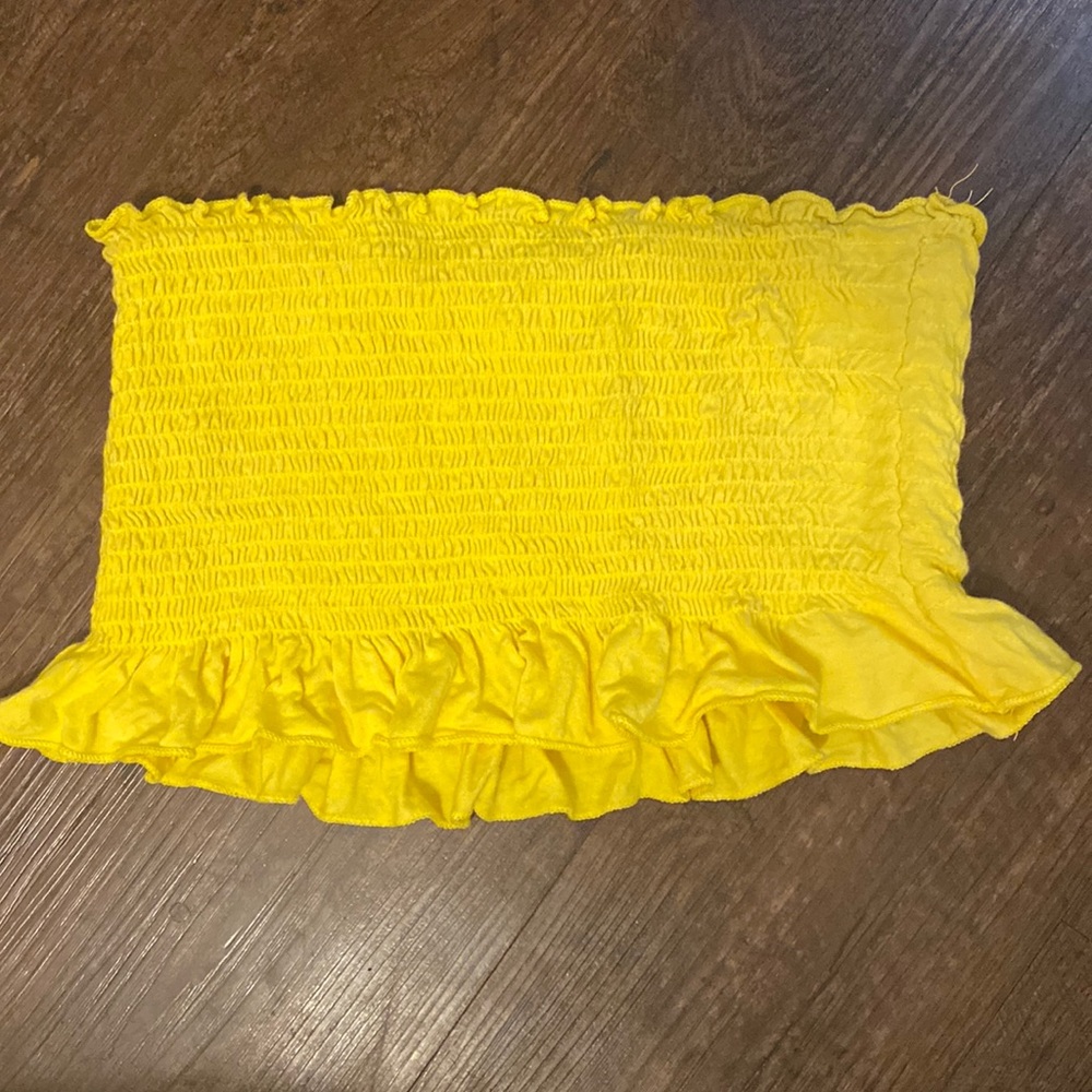Yellow tube top